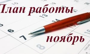 План работы ДОО на ноябрь